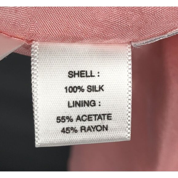 Ann Taylor Women Petal Pink Silk Sleeveless Dress Size 8 Tie Waist Wedding Guest - Picture 4 of 8